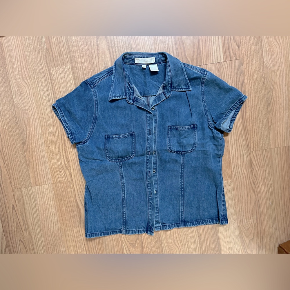 Blue Denim Short Sleeve Shirt